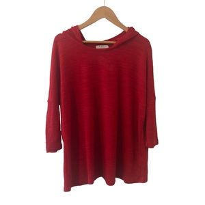 Zara Trafaluc Hooded Light Weight Sweater Red S